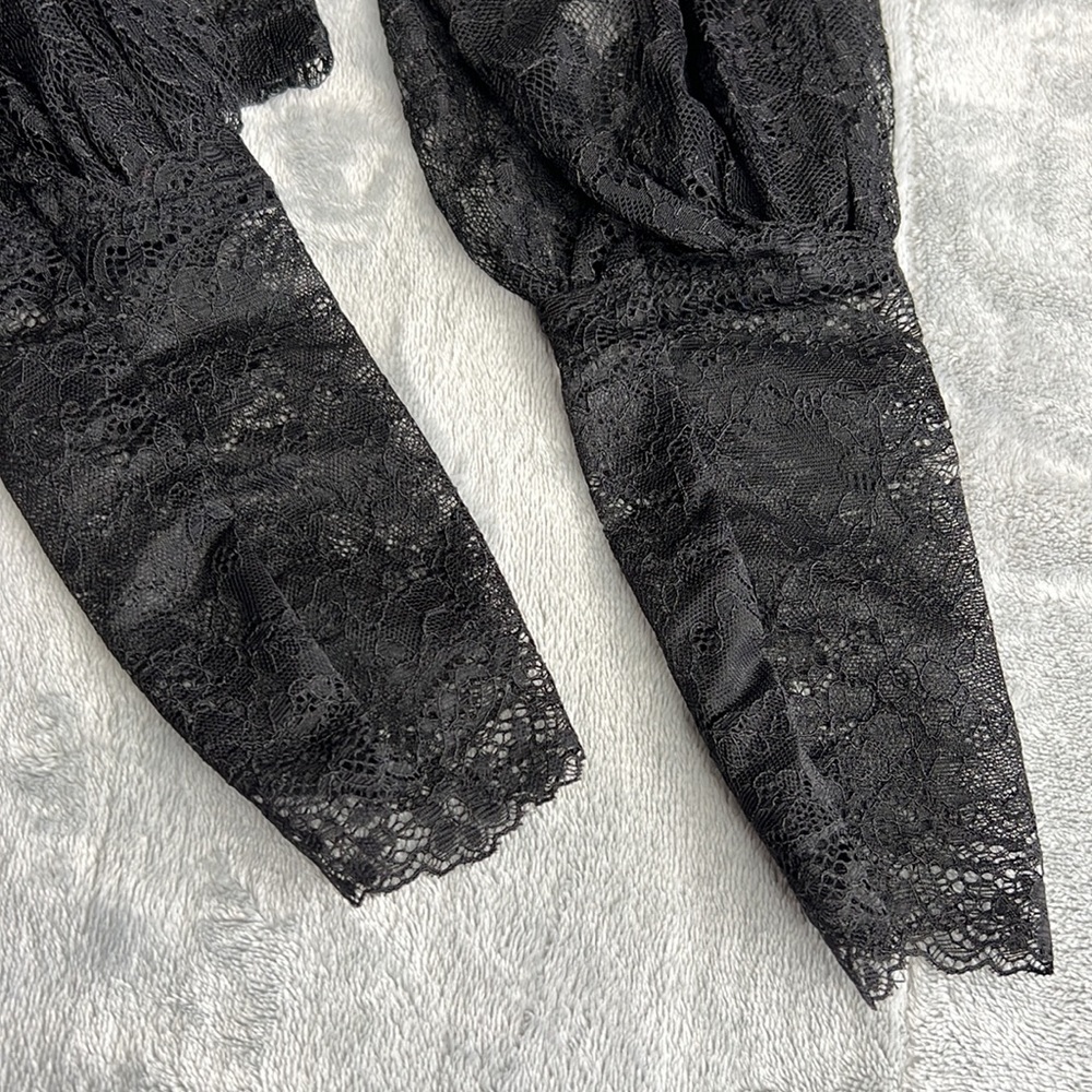 NWOT Widow Midnight Hour Victorian Blouse Top Black Size Small - Picture 8 of 14